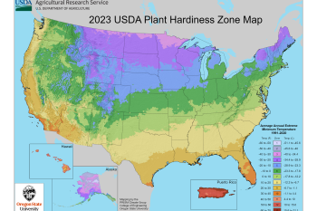 The new USDA Plant Hardiness Zone Map for the United States.