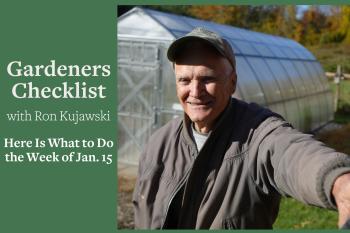 Ron Kujawski at his home garden in West Stockbridge, Mass.