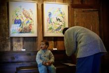 The exhibition "Flock" in the Leonhardt Galleries.