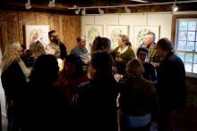 The exhibition "Flock" in the Leonhardt Galleries.